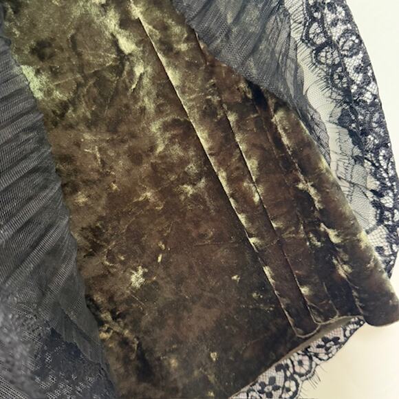 Womens Dark Fairy Grunge Skirt Size M Fairy Mesh Velvet Whimsigoth Gobolincore - Picture 8 of 15